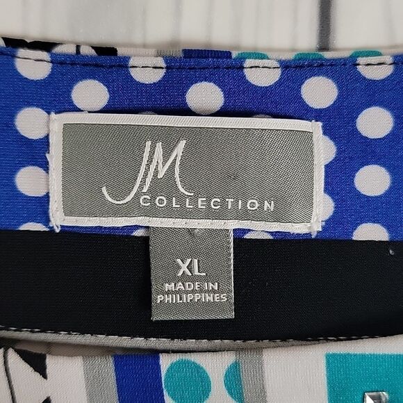 JM Collection geometric print tunic blouse Size XL - Picture 9 of 12